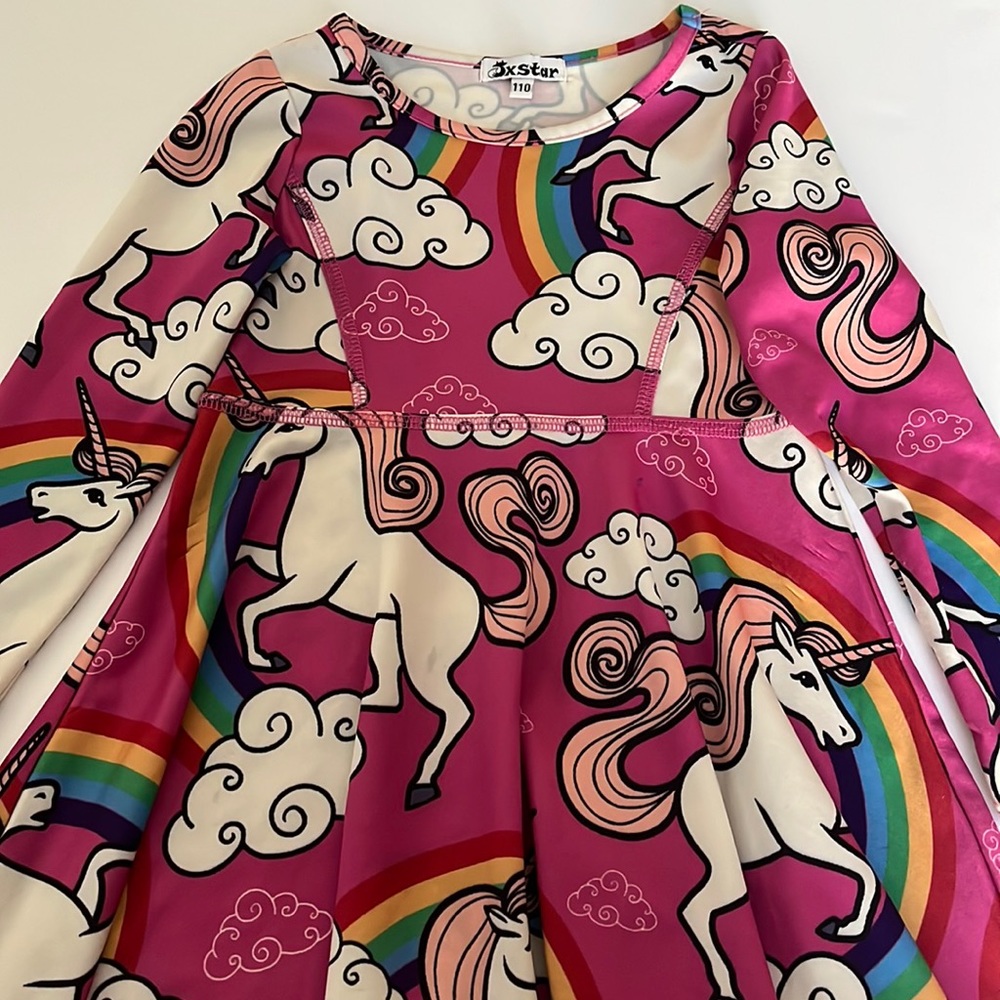 Jx star girls unicorn dress size 5-6
